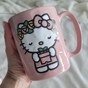 NEW Hello Kitty 17oz Pink Flower Pot Mug